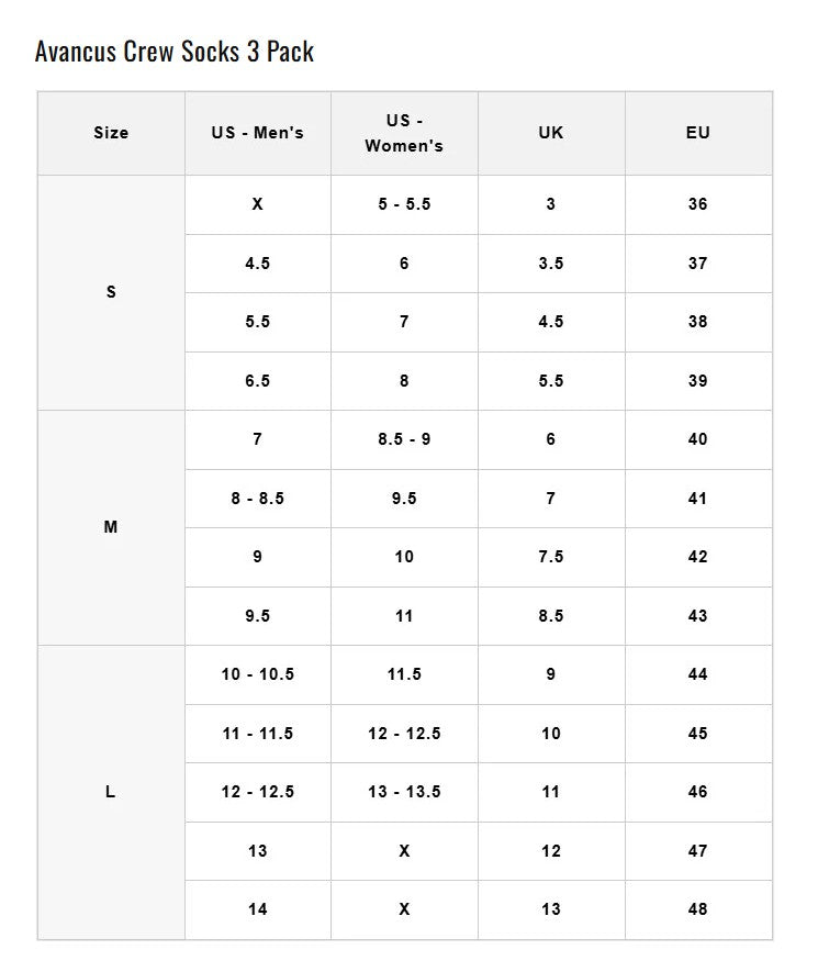 Avancus_Singapore_Crew_Socks_3_Pack_Size_Guide_Product