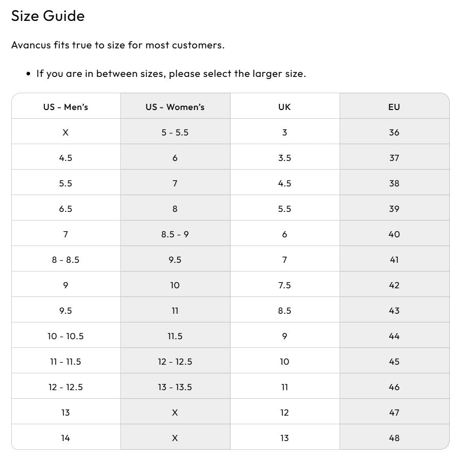 Avancus_Singapore_Malaysia_Updated_Sizing_Guide_2025