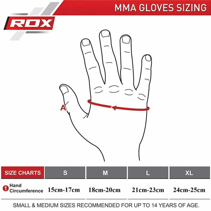 RDX_F15_Noir_MMA_Training_Gloves_Singapore_Size_Guide