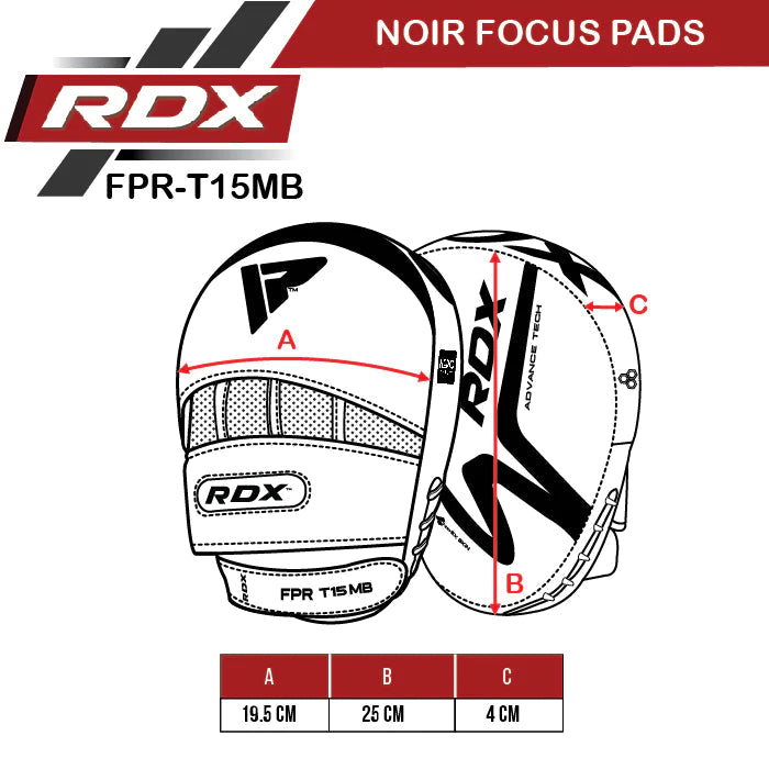 RDX_T15_Noir_Focus_Pads_Singapore_Size_Guide