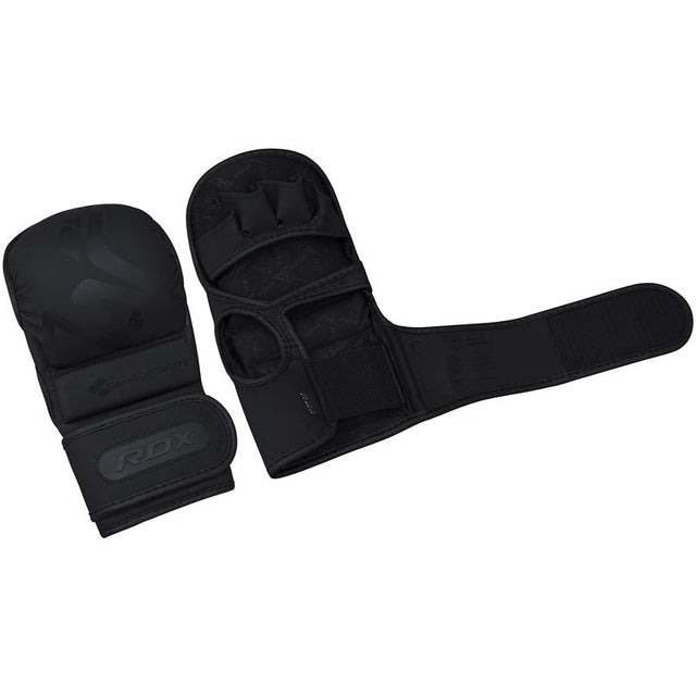 RDX T15 Noir Hybrid Mma Grappling Gloves With Best Knuckle Protection 7oz